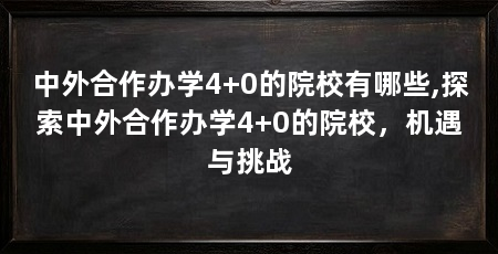 中外合作办学4+0的院校有哪些,探索中外合作办学4+0的院校，机遇与挑战
