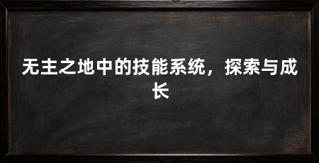 无主之地中的技能系统,探索与成长