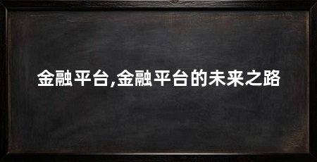 金融平台,金融平台的未来之路