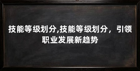 技能等级划分,技能等级划分,引领职业发展新趋势