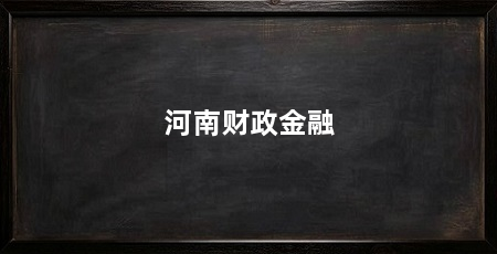 河南财政金融