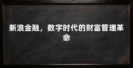 新浪金融,数字时代的财富管理革命