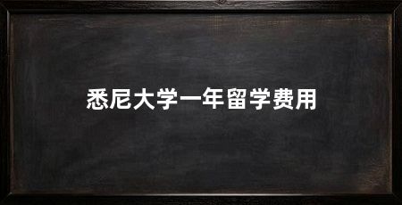 悉尼大学一年留学费用