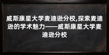 威斯康星大学麦迪逊分校,探索麦迪逊的学术魅力——威斯康星大学麦迪逊分校