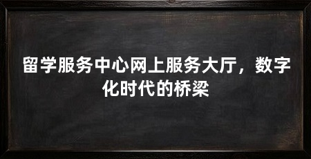 留学服务中心网上服务大厅,数字化时代的桥梁