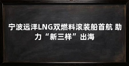 宁波远洋LNG双燃料滚装船首航 助力“新三样”出海