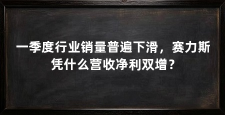 一季度行业销量普遍下滑,赛力斯凭什么营收净利双增?