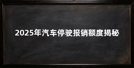 2025年汽车停驶报销额度揭秘