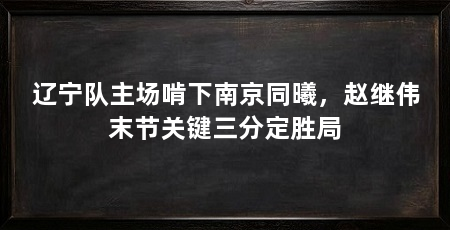 辽宁队主场啃下南京同曦，赵继伟末节关键三分定胜局