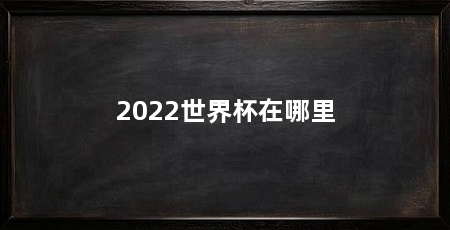 2022世界杯在哪里