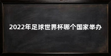 2022年足球世界杯哪个国家举办