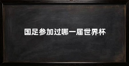 国足参加过哪一届世界杯