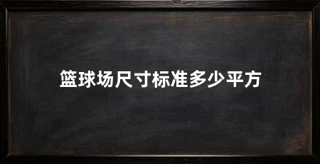 篮球场尺寸标准多少平方