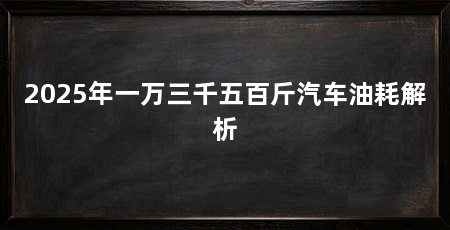 2025年一万三千五百斤汽车油耗解析
