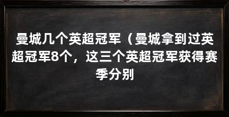 曼城几个英超冠军（曼城拿到过英超冠军8个，这三个英超冠军获得赛季分别