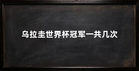 乌拉圭世界杯冠军一共几次