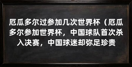 厄瓜多尔过参加几次世界杯（厄瓜多尔参加世界杯，中国球队首次杀入决赛，中国球迷却弥足珍贵