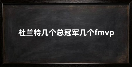 杜兰特几个总冠军几个fmvp