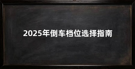 2025年倒车档位选择指南