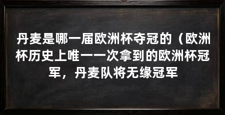 丹麦是哪一届欧洲杯夺冠的(欧洲杯历史上唯一一次拿到的欧洲杯冠军,丹麦队将无缘冠军