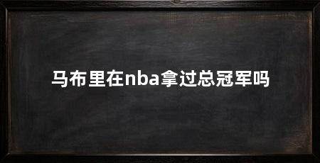 马布里在nba拿过总冠军吗