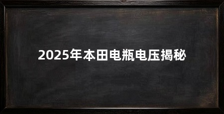 2025年本田电瓶电压揭秘