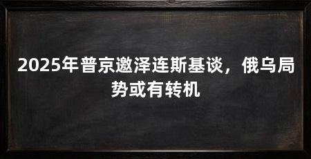 2025年普京邀泽连斯基谈,俄乌局势或有转机