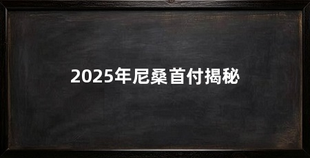 2025年尼桑首付揭秘