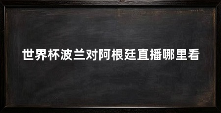 世界杯波兰对阿根廷直播哪里看