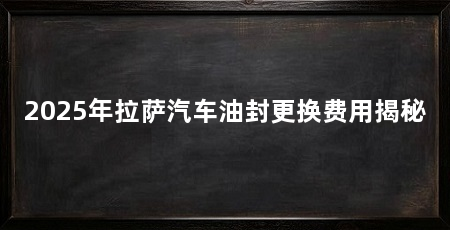 2025年拉萨汽车油封更换费用揭秘