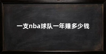 一支nba球队一年赚多少钱