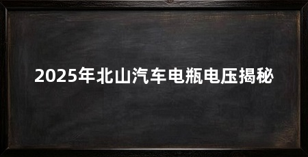 2025年北山汽车电瓶电压揭秘