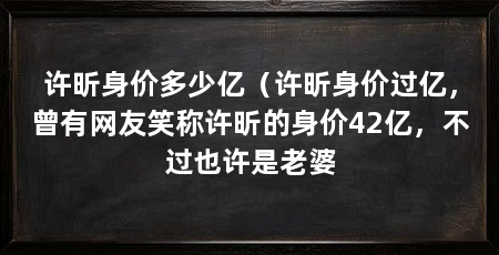 许昕身价多少亿（许昕身价过亿，曾有网友笑称许昕的身价42亿，不过也许是老婆