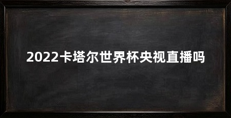 2022卡塔尔世界杯央视直播吗
