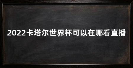 2022卡塔尔世界杯可以在哪看直播