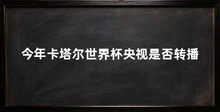 今年卡塔尔世界杯央视是否转播