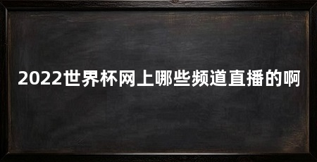 2022世界杯网上哪些频道直播的啊
