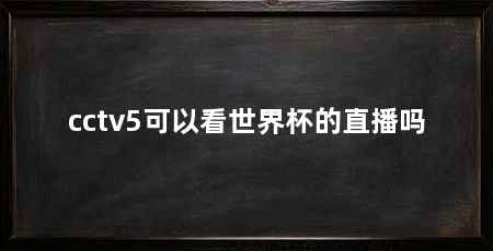 cctv5可以看世界杯的直播吗