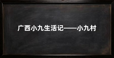 广西小九生活记——小九村