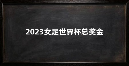 2023女足世界杯总奖金