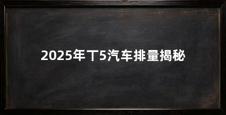 2025年丅5汽车排量揭秘