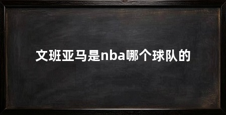 文班亚马是nba哪个球队的