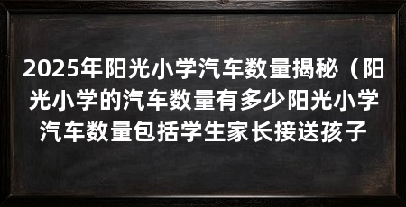 2025年阳光小学汽车数量揭秘（阳光小学的汽车数量有多少阳光小学汽车数量包括学生家长接送孩子