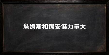 詹姆斯和锡安谁力量大