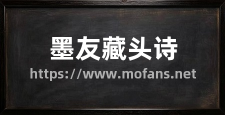 墨友藏头诗