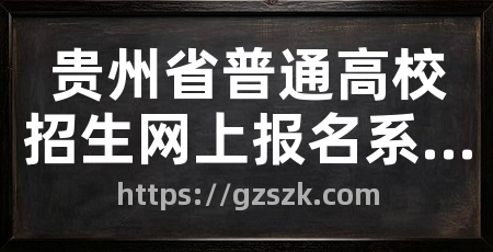 贵州省普通高校招生网上报名系统