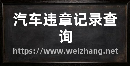 汽车违章记录查询