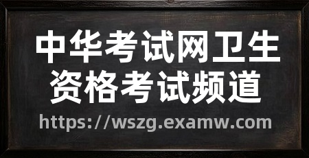 中华考试网卫生资格考试频道