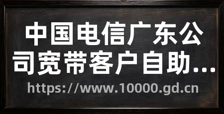 中国电信广东公司宽带客户自助测速平台