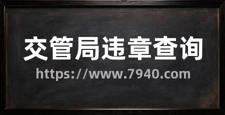 交管局违章查询